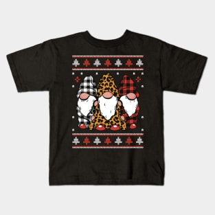 Merry Christmas Gnomes Crew Hipster Fashion Kids T-Shirt